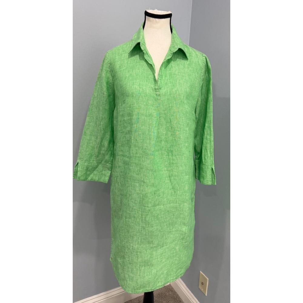Lilly Pulitzer Pilar Tunic Linen Dress XS Resort Wear Coastal Grandmother Boho